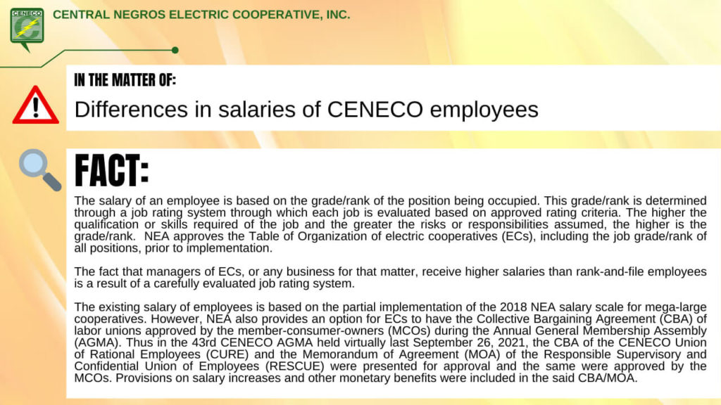 CENECO Fact Check