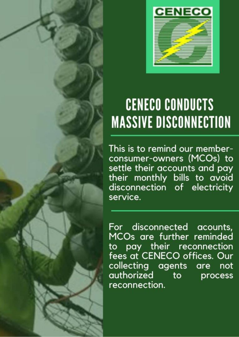 CENECO CONDUCTS MASSIVE DISCONNECTION