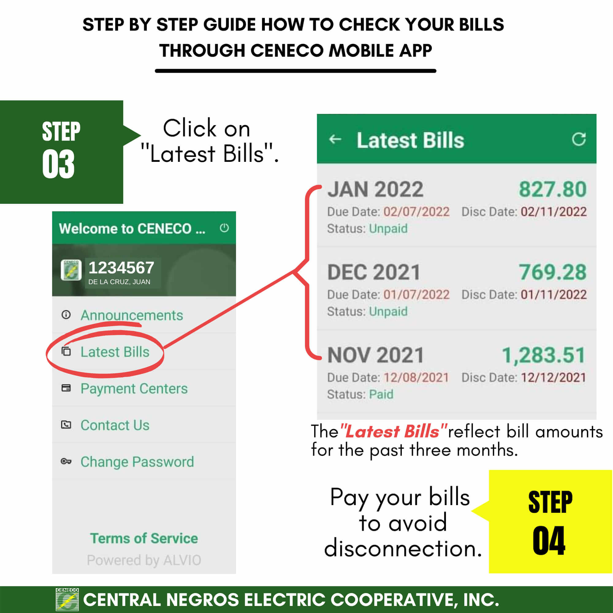 Access your bills anytime through the CENECO mobile app - Central
