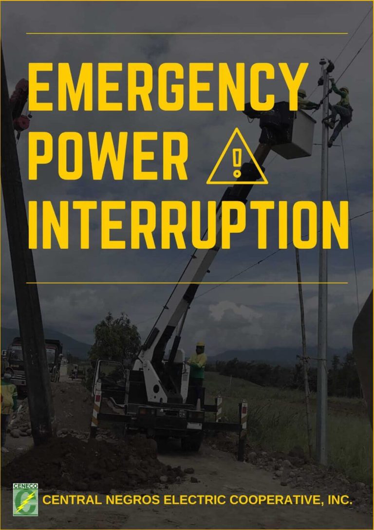 CENECO Advisory: Emergency Power Interruption 窶・May 7, 2022-Saturday