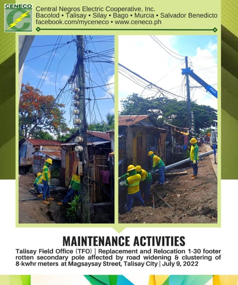 CENECO Maintenance Activities: Talisay Field Office July 9, 2022