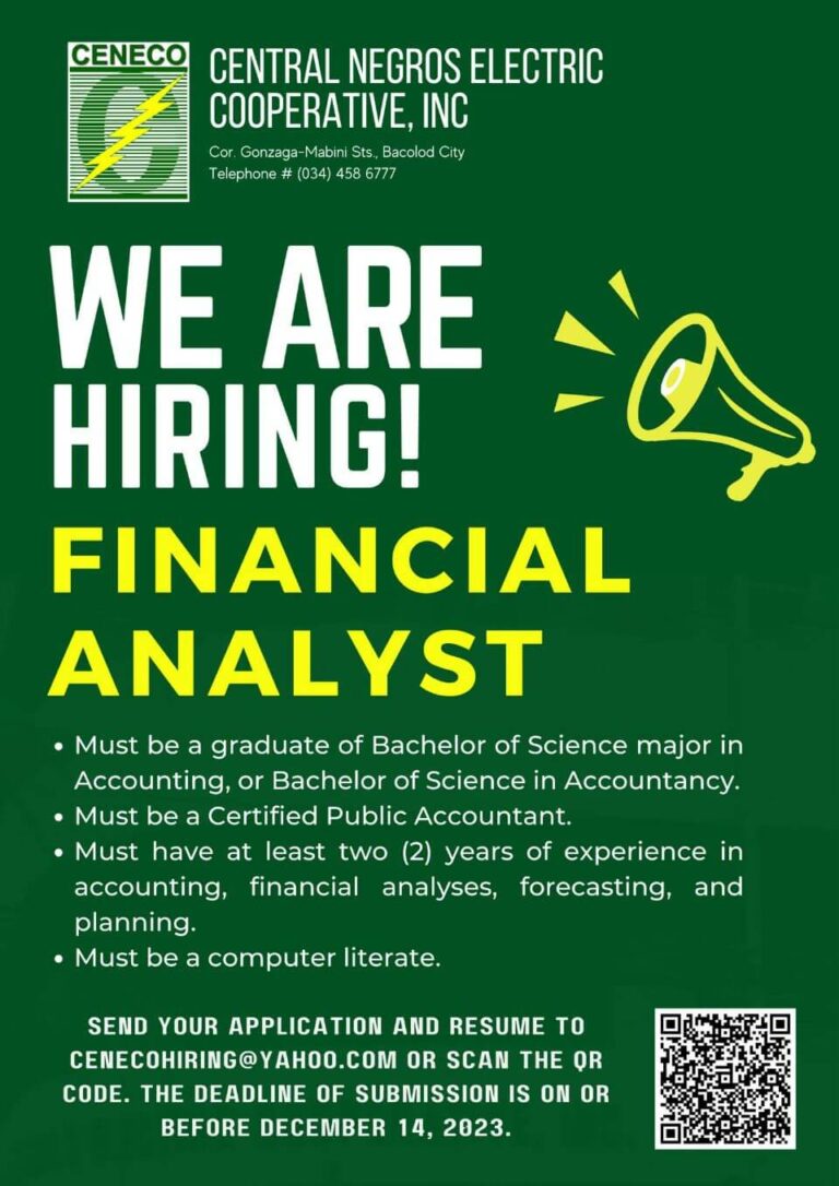NOW HIRING: Financial Analyst