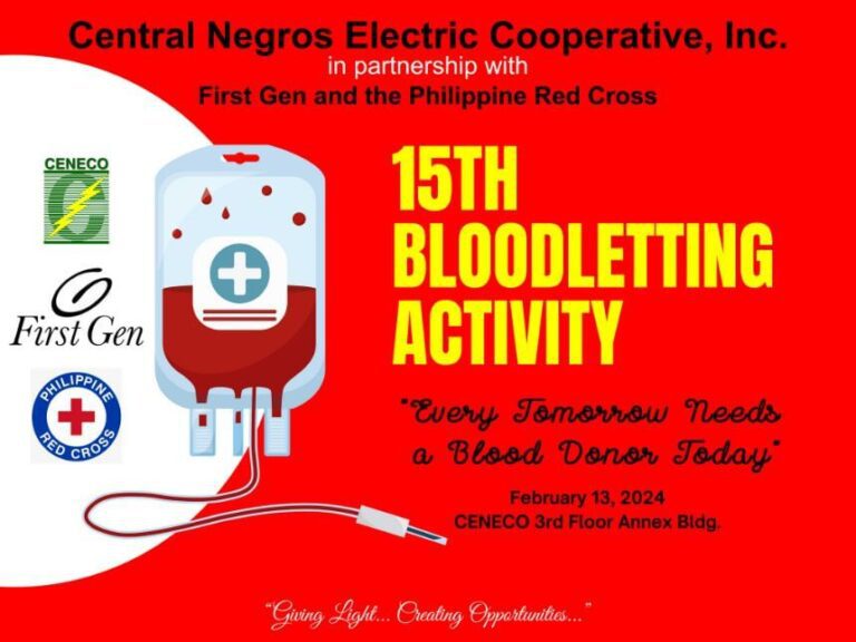 CENECO ANNOUNCEMENT: CENECO’s 15th Bloodletting Activity