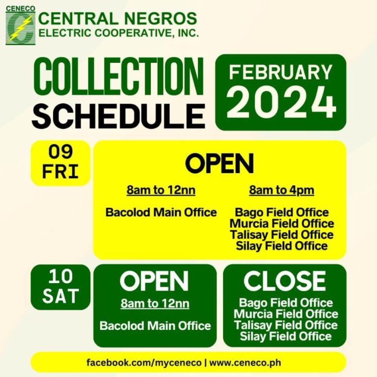 CENECO ANNOUNCEMENT: In view of the celebration of the Chinese New Year on February 9-10, 2024