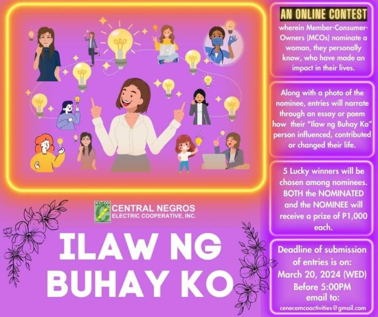 Ilaw ng Buhay Ko: CENECO Online Contest for Influential Women, Nomination is Now OPEN!